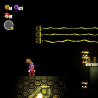 Entramado de barricadas eléctricas al 100% en Super Mario Bros. Wonder