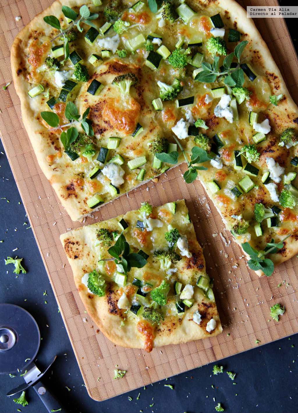 Pizza verde. Receta de cocina fácil, sencilla y deliciosa