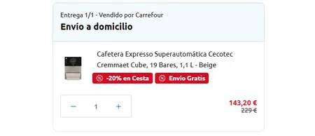 Cesta Compra Cafetera Superautomatica Cecotec Cremmaet Cube
