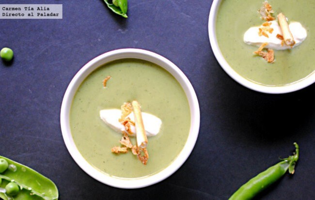 Sopa fría de guisantes a la menta: receta para un día de calor