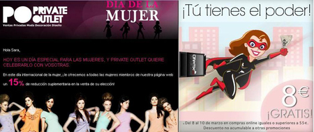 Los Clubs de ventas privados también se apuntan a las ofertas por el Día de la Mujer