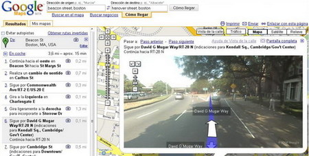 Google Maps nos muestra fotos reales de la carretera