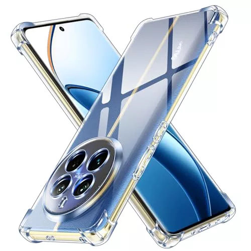 ivoler Funda para Realme 12 Pro 5G / Realme 12 Pro Plus 5G, Carcasa Protectora Antigolpes Transparente con Cojín Esquina Parachoques, Suave TPU Silicona Caso Delgada Anti-Choques Case
