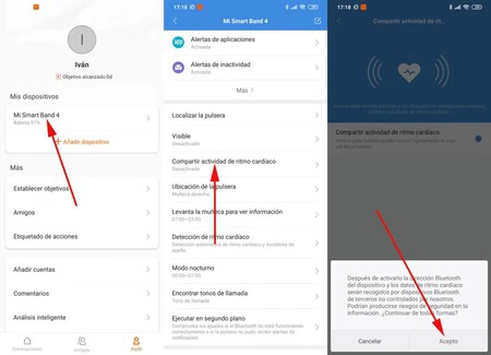 Xiaomi Mi スマートバンド 4 心拍数