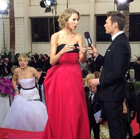 Globos de Oro 2014: Jennifer Lawrence quiso tirar por las escaleras a Taylor Swift