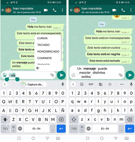 Cómo poner negritas, cursivas, tachado y monoespaciado en WhatsApp