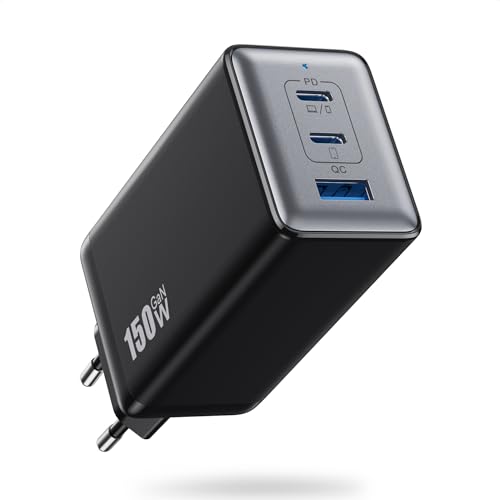 150W Cargador USB C, 3 Puertos GAN IV Tech Enchufe