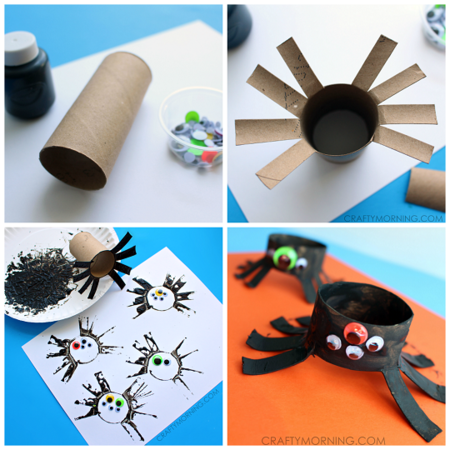 Toilet Roll Spider Halloween Craft For Kids