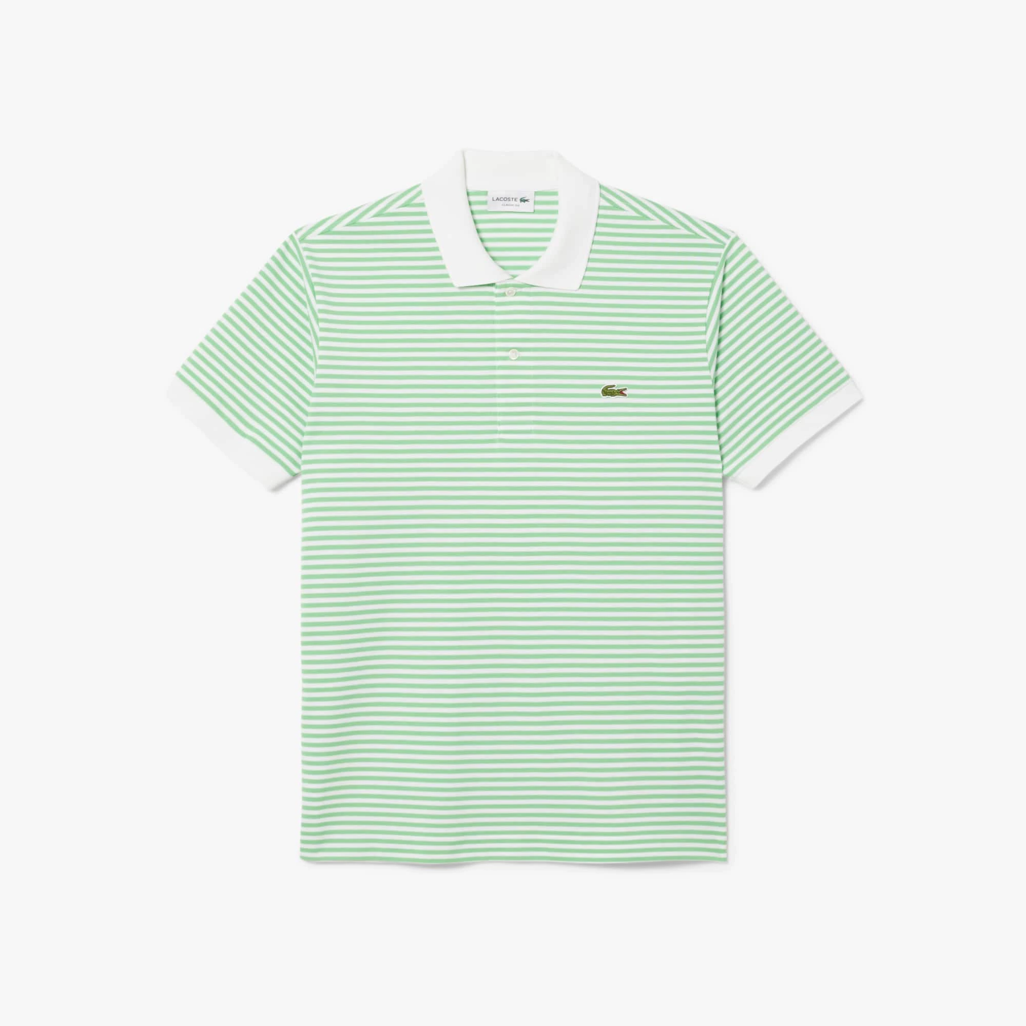 Polo de corte clásico de petit piqué de rayas L.12.12
