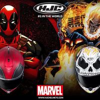 Deadpool y Ghost Rider se te suben a la cabeza, con dos nuevas decoraciones Marvel de HJC 