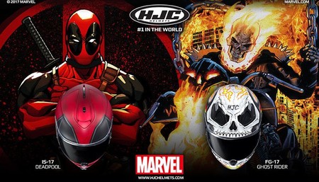 Deadpool y Ghost Rider se te suben a la cabeza, con dos nuevas decoraciones Marvel de HJC