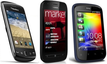 Precios Nokia Lumia 710, Blackberry 9380 y HTC Explorer con Yoigo
