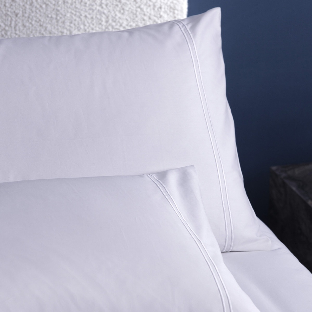 Juego de sábanas algodón 400 hilos Prince Bassols Blanco Cama 150 cm

