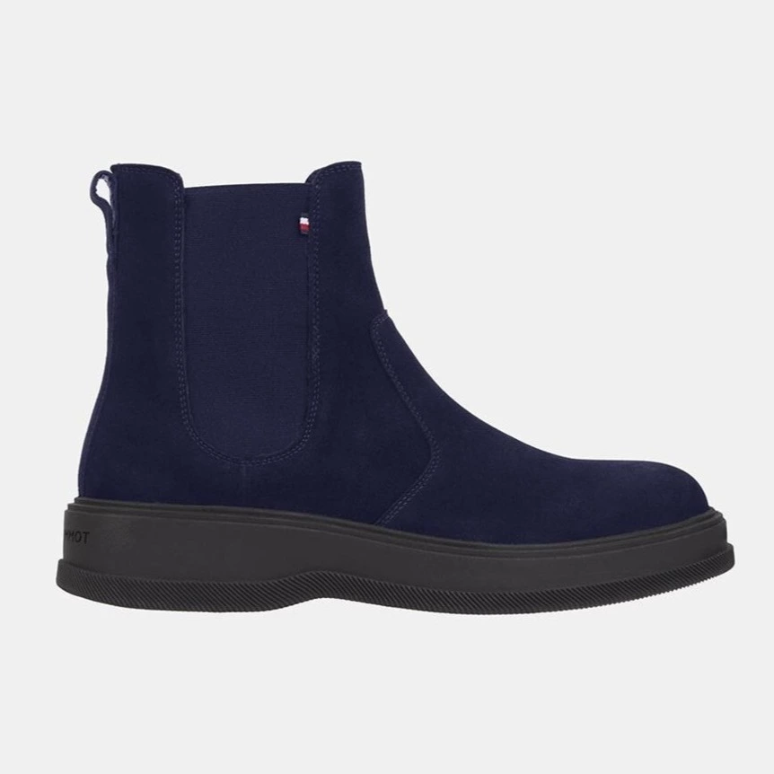 Tommy Hilfiger Botines de hombre tipo chelsea en ante