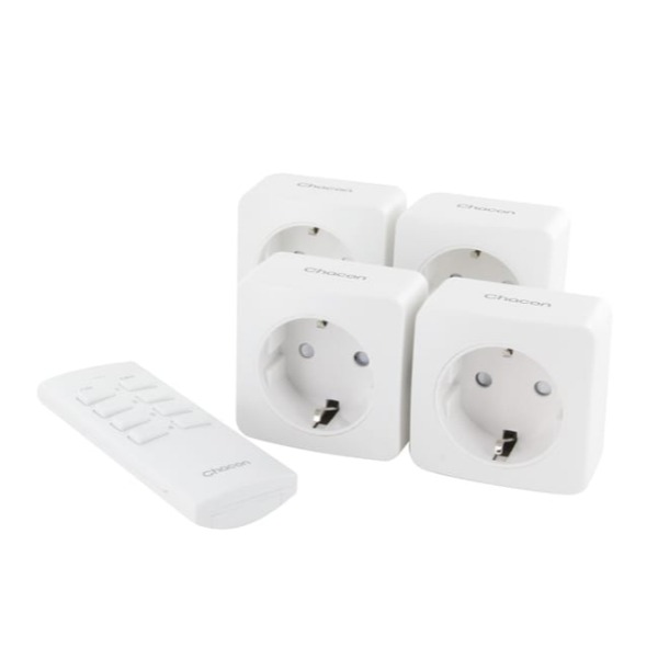 Pack de cuatro enchufes inteligente CHACON