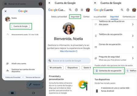 Contactos De Recuperacion