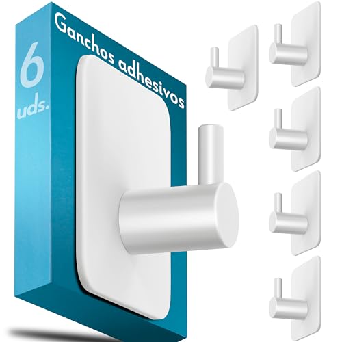 Menz Ganchos adhesivos para pared - set de 6