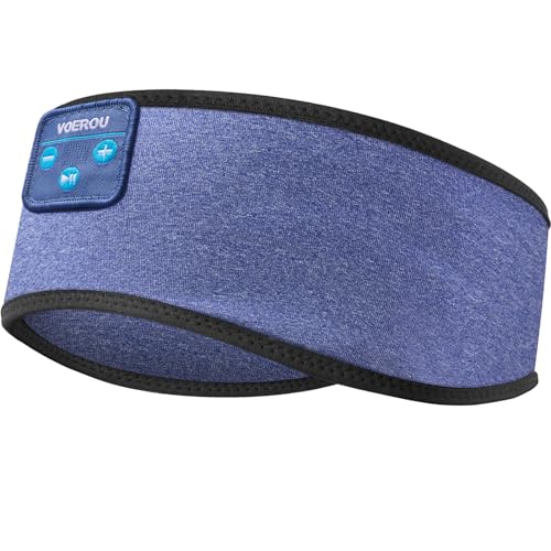 Voerou Auriculares Bluetooth 5.4 para Dormir, Auriculares Inalámbricos con Altavoces Ultrafina y Estéreo, Auriculares para Dormir para Entrenamiento, Correr, Yoga y Meditación, Dispositivos