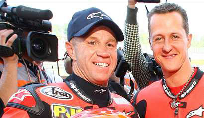 Mamola y Schumacher