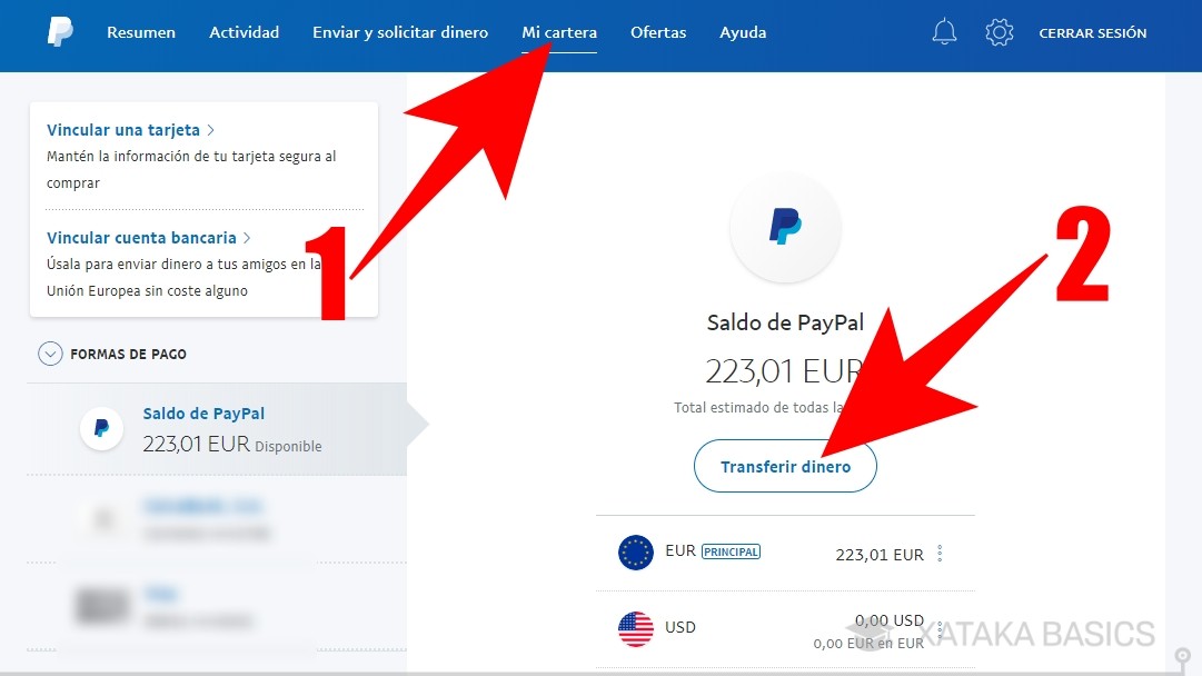 PayPal: cómo retirar dinero