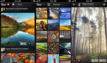 Redes sociales de fotografía - 500px