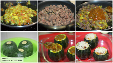 calabacines rellenos de carne picada al curry Tikka Masala receta paso a paso