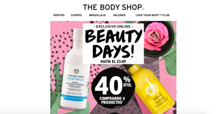 En The Body Shop tienes hasta un 40% de descuento con este cupón