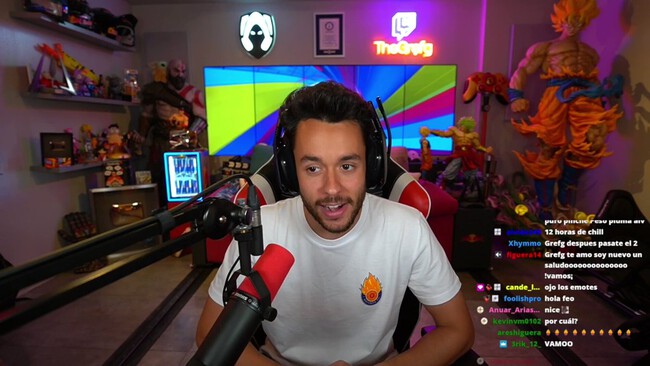 TheGrefg en uno de sus directos