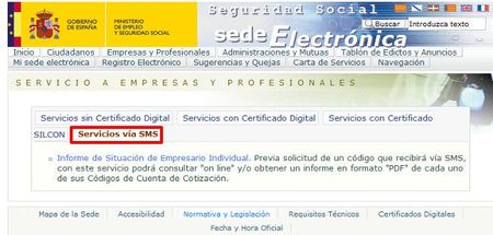 La seguridad social empieza a emitir certificados para las empresas vía SMS