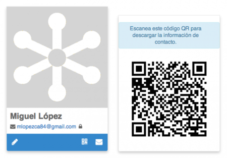Goropo, comparte tu información de contacto por correo o con un código QR