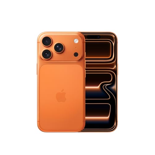 iPhone 17 Pro 256GB:Pantalla 6.3 Pulgadas con Promotion de hasta 120 Hz,Chip A19 Pro,Extraordinaria duración de la batería,Sistema de cámaras Pro Fusion con cámara Frontal CenterStage;Naranja cósmico