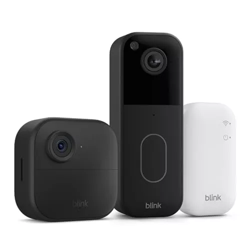 Cámara exterior 4 Blink con Videotimbre Blink, módulo de sincronización básico incluido