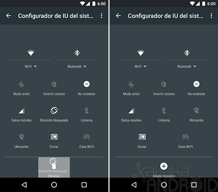 Ajustes Rápidos Personalización