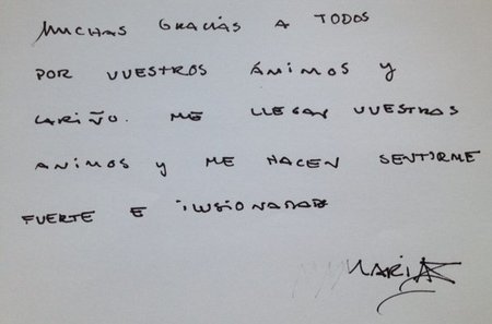 María de Villota ya se recupera en España