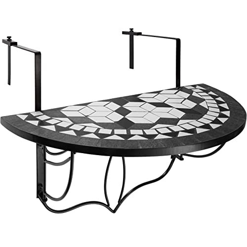 TecTake 800570 Mesa de Balcón Plegable Mosaico