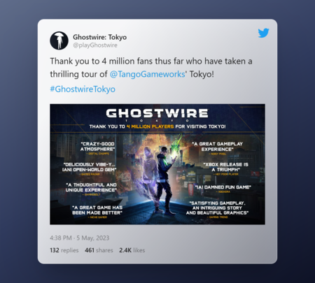 Tweet By Ghostwire Tokyo