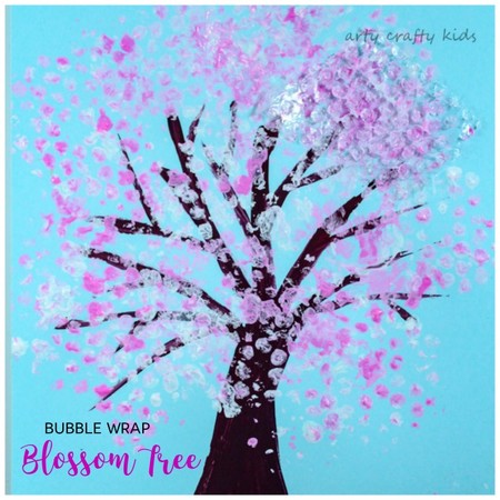 Manualidades Primavera Arbol Burbujas