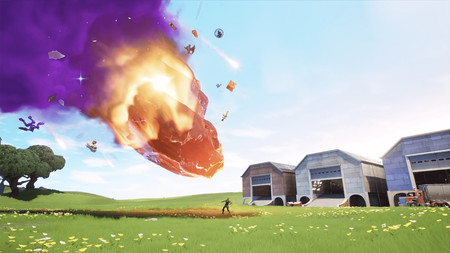 Desafío Fortnite: Aterriza en Polvorín Polvoriento y visita el meteorito en una misma partida. Solución
