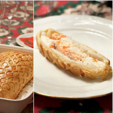 Muselina de pescado en hojaldre, receta de Navidad