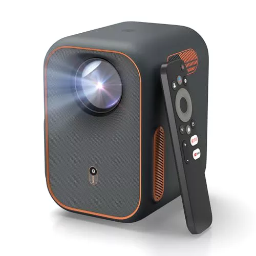 WEMAX Proyector Mini Portátil WiFi/Bluetooth, 1080P Full HD Compatible 4K, Pantalla de 120”, Sonido Dolby Audio, Proyector para Cine en Casa, Exteriores