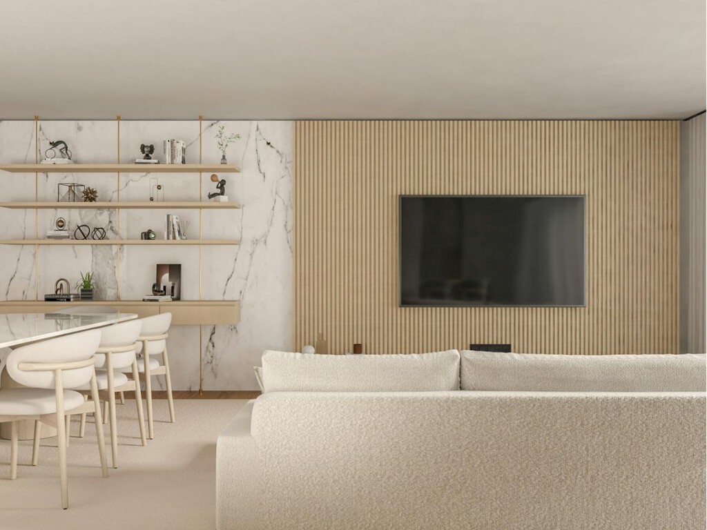 Carrefour tiene un aparador de madera más completo y elegante: con luces LED, un toque contemporáneo y mucha capacidad