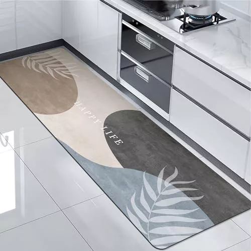 LXWINNER Alfombras de baño Antideslizantes,Súper Absorbente Alfombras Ducha,Alfombrilla de Microfibra Antideslizante,Alfombrilla de Baño Absorbente Antideslizante Lavable (50X150CM, CF31)