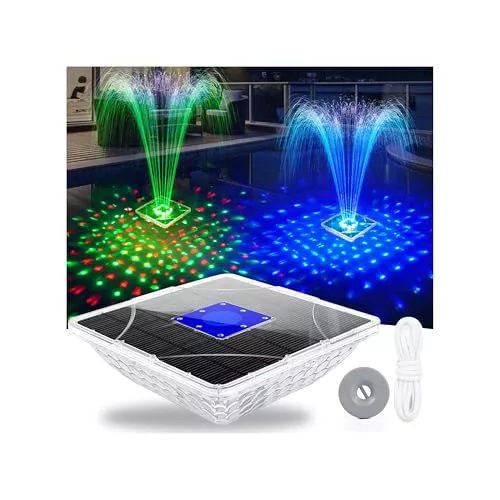 LanBlu Fuente Solar con Espectáculo de Luces, 24*24CM 