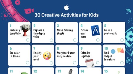 El equipo de educación de Apple publica un calendario de 30 actividades creativas para niños
