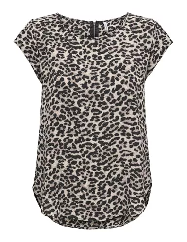Only Nos Onlvic SS AOP Top Noos Wvn, Camiseta sin Mangas Mujer, Multicolor (Pumice Stone AOP: Leo AOP), 38 (Talla del Fabricante: 36)