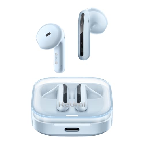 XIAOMI Redmi Buds 6 Active - Auriculares inalámbricos, cancelación de Ruido, Ligeros, hasta 36 Horas de autonomía, Bluetooth 5.3, Azul (Versión ES)
