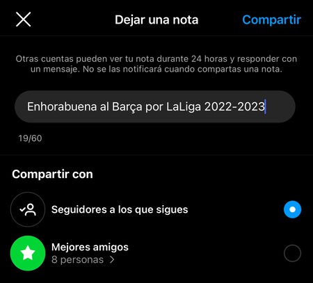 Escribir Nota Instagram