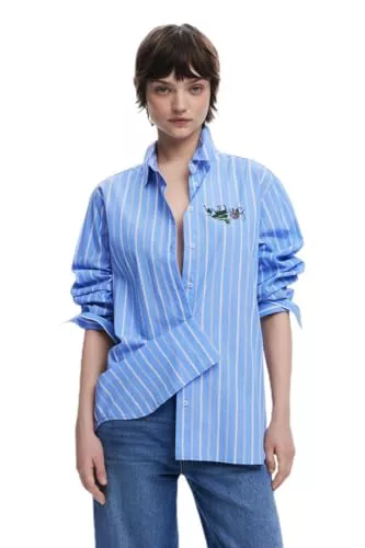 Desigual CAM_Dont DO IT T-Shirt, Azul, XL Women's