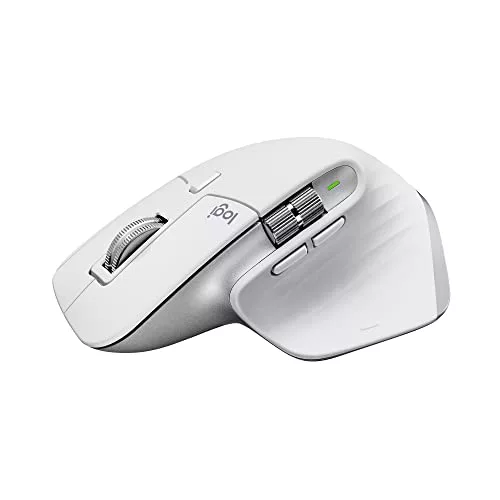 Logitech MX Master 3S para Mac - Ratón Inalámbrico Performance con Desplazamiento Rápido, Ergo, 8K DPI, Clics Silenciosos, Funciona sobre Cristal, USB-C, Bluetooth, Apple, iPad - Pale Grey