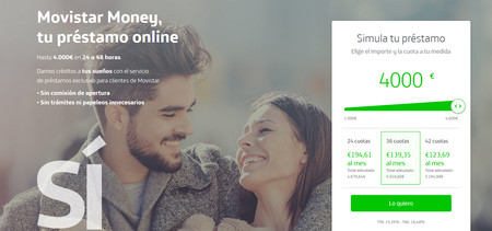 Movistar Money concedió más de 16.000 préstamos el año pasado con una media de casi 124.000 euros al día